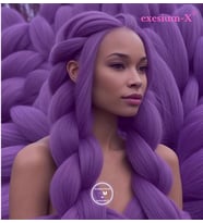 X-Pression Afrika Örgüsü ve Rasta İçin Sentetik saç  165GR-PURPLE3-1
