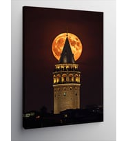 Kanvas Tablo Ayışığında Galata Kulesi