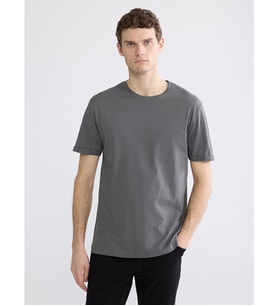 LCWAIKIKI Classic Antrasit Slim Fit İnce Kumaş Erkek Tişört /02