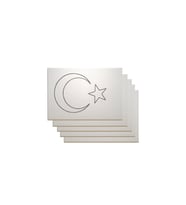 5'li SET TÜRK BAYRAĞI BOYAMA SETİ - 17,5 x25 cm TUVAL + 3 BOYA + 1 FIRÇA- CUMHURİYET BAYRAMI
