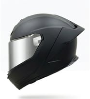 Motosiklet Kaskı Full Face Roxter Mat Siyah İridium Ayna ve Şeffaf Vizörlü Motorcu Kask