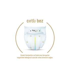 Pure Baby Organik Bebek Bezi 4 Beden 7-16 KG Maxi 48 Adet Fırsat Pk