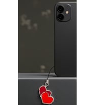 Miyuki Boncuk El Yapımı Kalp Telefon Çarmı - Charm 3