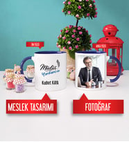 Müdür Yardımcısı Kupa Bardak Lacivert Fotoğraflı