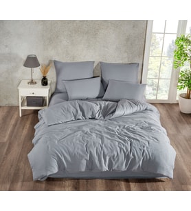 BEGENAL HOME PAMUKLU SATEN NEVRESİM TAKIMI / Çift Kişilik (Antrasit)