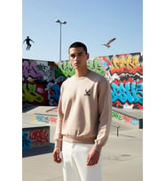 Erkek Bisiklet Yaka Düşük Kol Uzun Kol Sweatshirt Fonksiyonel Dayanıklı Kaliteli Konforlu Şık