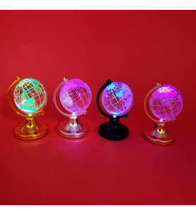 Mini Işıklı Cam Kristal Dünya