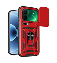 Mey İthalat® Mi 17 Pro Pars Lens Yüzüklü Silikon - Kırmızı