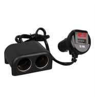 Ayt Olesson 1641 12-24V Çiftli Usbli 120W 80Cm Kablolu Dijital Ekranlı Araç Oto Tır Çakmak Çoklayıcı Çakmaklık Çoğaltıcı