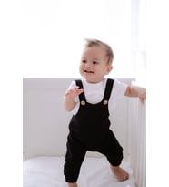 Lilabio %100 Pamuk Salopet Siyah