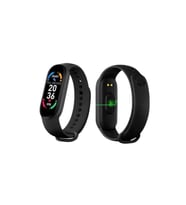 Mey İthalat® M6 Akıllı Bileklik Siyah Adımsayar Spor Takibi Android ve İOS Uyumlu