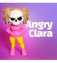 KURU KAFA ANGRY CLARA PEMBE KOMBİN  Özel Seri Koleksiyon Ürünü Oyuncak Figür