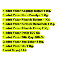 Yazar Ramazan Paketi 10 Parça 11 Kg
