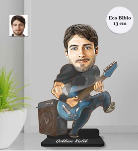 Kişiye Özel Gitarist Erkek Ahşap Eco Biblo -3