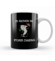 I d Rather Be Storm Chasing Hurricane Chasers Kupa Bardak Porselen