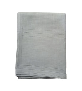 Keten Kumaş Çizgili Masa Örtüsü 160*220 Cm Gri