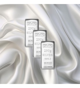 3 Adet 250 Gr Gmr Gümüş Külçe