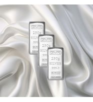 3 Adet 250 Gr Gmr Gümüş Külçe