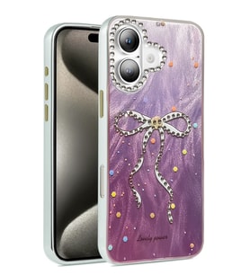 Newface Apple iPhone 16 Kılıf Blade Aynalı Desenli Kapak - Desen 1