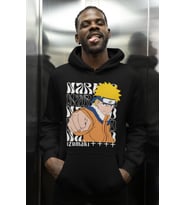 Naruto Uzumaki Baskılı Unisex Oversize Anime Karakter Hoodie