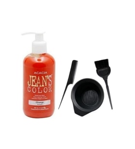 Jeans Color Saç Boyası Turuncu 250ml Ve Fluweel Saç Boya Kabı Seti