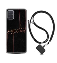 Samsung a71 A72 A73 A7 A9 2018 C7 C9 Kılıf Boyun Askılı Silikon Meow 1657