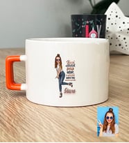 Kişiye Özel Karikatürlü Beni Anlamak Zeka İster Lüks Fincan Doğum Günü Hediyesi