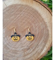 Miyuki Boncuk El Yapımı Balkabağı Küpe Halloween Cadılar Bayramı
