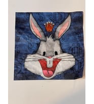 23X24 CM TAŞLI BONCUKLU BUGS BUNNY APLİK YAMA ARMA AKSESUAR