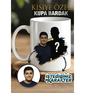 Kişiye Özel Kupa Bardak - Doğum Günü Hediyesi (İstediğin Karakterle) (Beyaz)