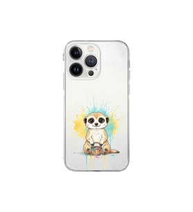 iPhone 13 Pro ile Uyumlu Splash Mirket Tasarımlı Şeffaf Silikon Kılıf