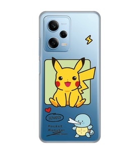Redmi Note 12 Pro 5G Uyumlu Pokemon Pikachu Tasarımlı Şeffaf Telefon Kılıfı