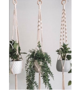 Garden Makrome Saksılık 3'lü Garden Makrome Saksılık 3lü