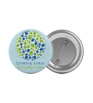 Çevreyi Koru Çanta Rozeti 20 Adet En Büyük Boy 5.8cm İğneli Broş