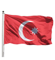 Osmanlı Bayrağı 70x105 - Tek Kat Raşel (Çok Renkli)