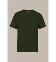 COMEOR Erkek Haki Slim Fit Pamuklu Kısa Kollu Bisiklet Yaka T-shirt