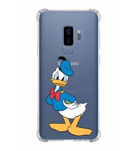 Samsung Galaxy S9 Plus  Köşe Korumalı Antişok Kapak Donald Duck Tasarımlı Şeffaf  Kılıf