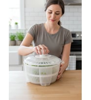 Salata Kurutcu 5 Litre Sebze Kurutucu BPA Free Beyaz