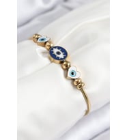 316L Çelik Göz Charm Model Gold Renk Kadın Bileklik - TJ-BB7843