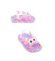 Gezer 15132 Kız Bebe Islak Zemine Uygun Havuz Plaj Terlik-Sandalet (Lila)