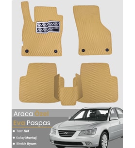 HYUNDAİ SONATA (2005-2010) Uyumlu EVA Paspas Tam Set–Araca Özel,Kolay Montaj,Su Geçirmez