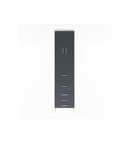 Hyperion Dolap 3 Raflı 5 Çekmeceli 2 Kapaklı 60x44x243 Aytaşı-Antrasit