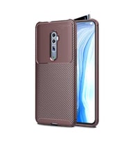 Oppo Reno 10X Zoom Kılıf Esnek Soft Karbon Tasarım Legion Serisi (Kahverengi)