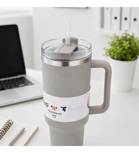MiniQup Sipstraw 900 ML Pipetli Paslanmaz Çelik Termos