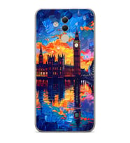 Huawei Mate 20 Lite Uyumlu Baskılı Yumuşak Silikon Şeffaf Telefon Kılıfı