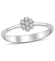Beyaz Altın Coronet Papatya Taşlı Yüzük – 1,10 gr