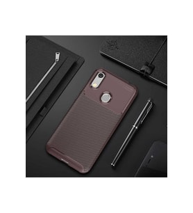 Huawei Honor 8A Uyumlu Kılıf Zore Negro Silikon Kapak (Kahverengi)