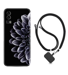 General Mobile Gm 23 Kılıf Silikon Boyun Askılı İpli Desenli Silikon Çiçekler 1639
