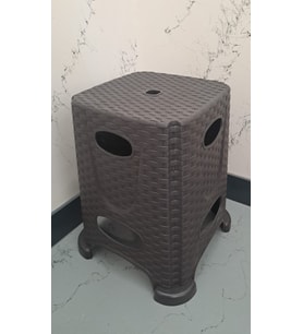 LEVA TABURE RATTAN PADİŞAH HASIR BÜYÜK ANTRASİT - KAHVERENGİ ( 1 ADET FİYATIDIR )