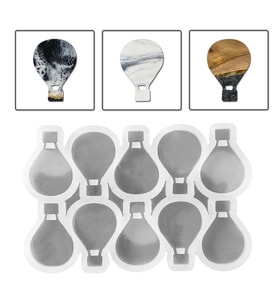 Epoksi Silikon Kalıp Çoklu Kapadokya Balonu Magnet Dolap Süsü Kalıbı 10 Lu 6.8 CM